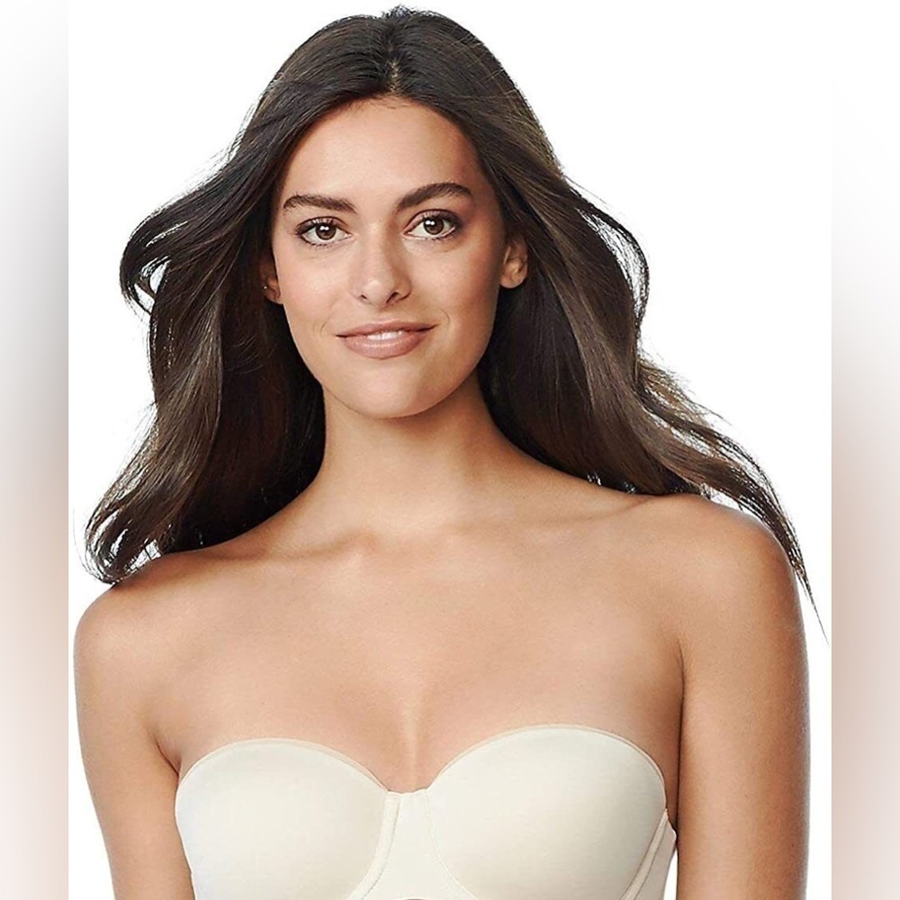 WARNERS white strapless bra (36C)